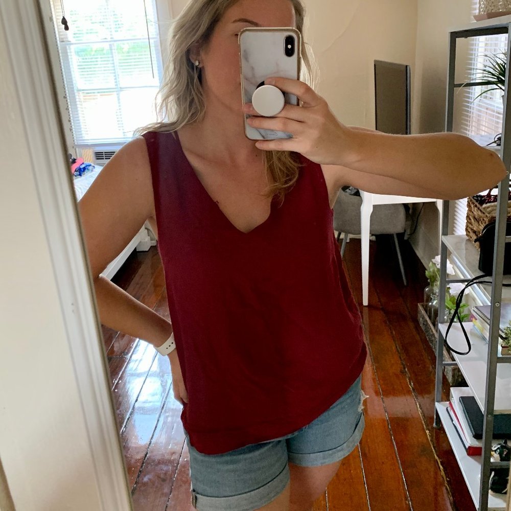 LOFT Burgundy Top